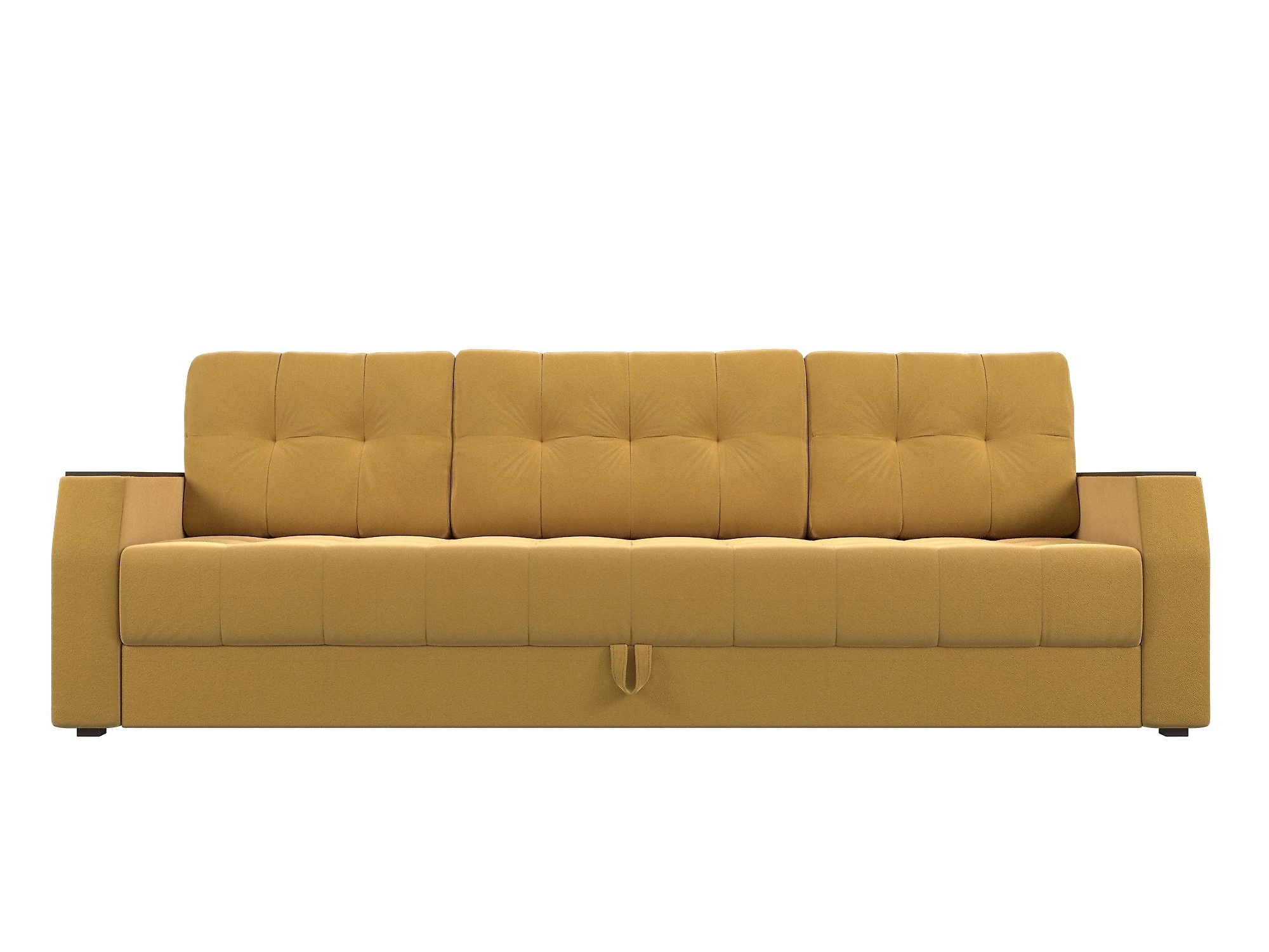 Жёлтый прямой диван Атлантида без стола Дизайн 12