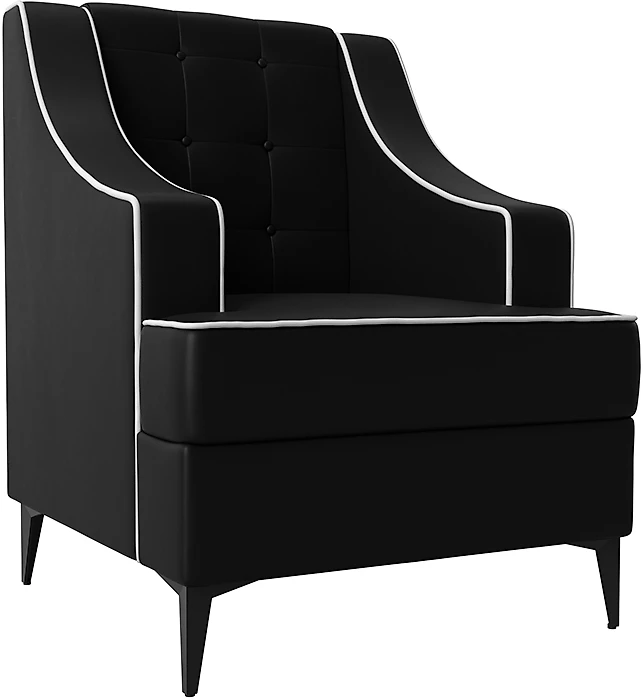 Кресло в классическом стиле Марк Черный-Белый