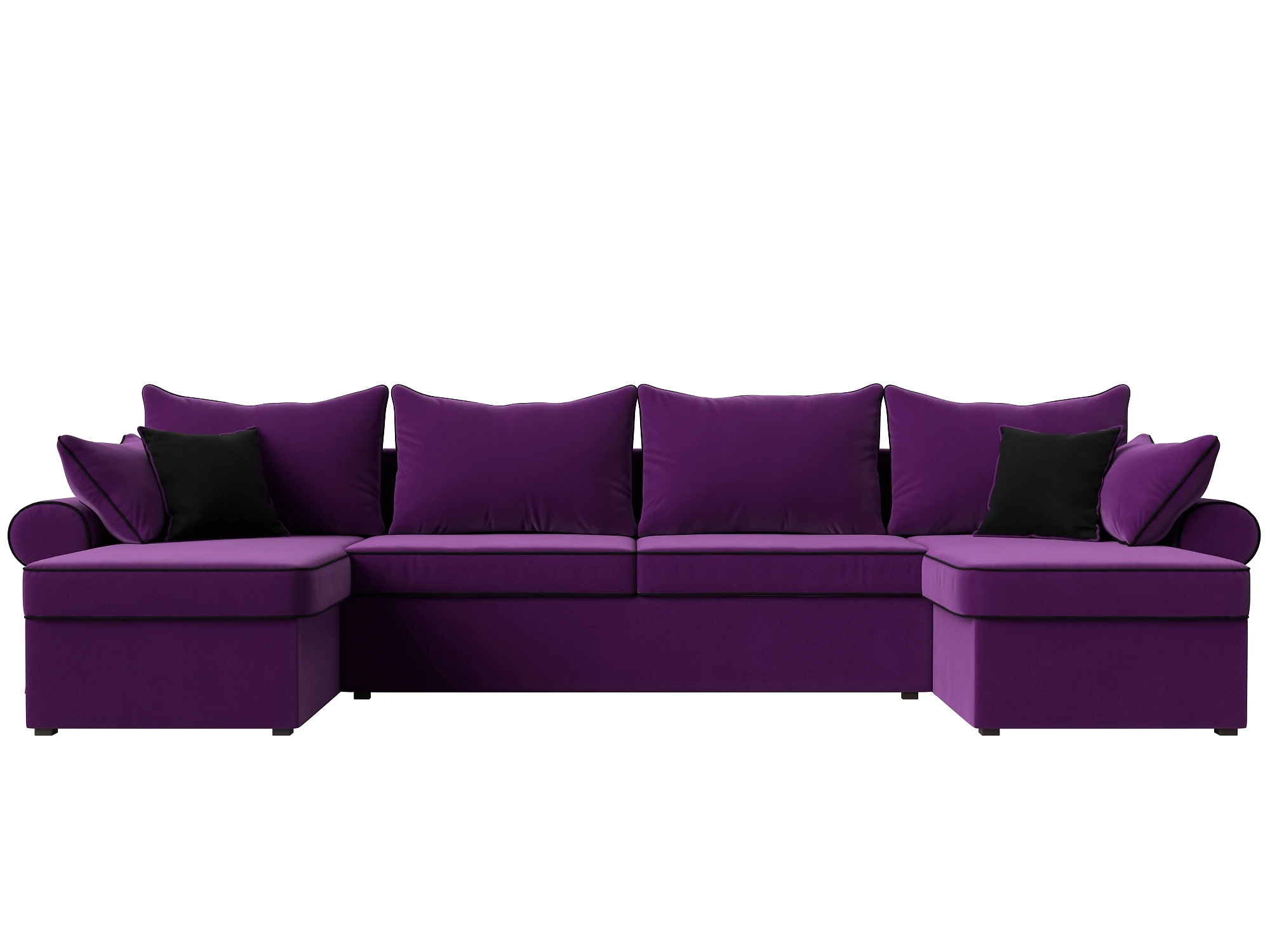 Угловой диван фиолетовый Элис-П Дизайн 7