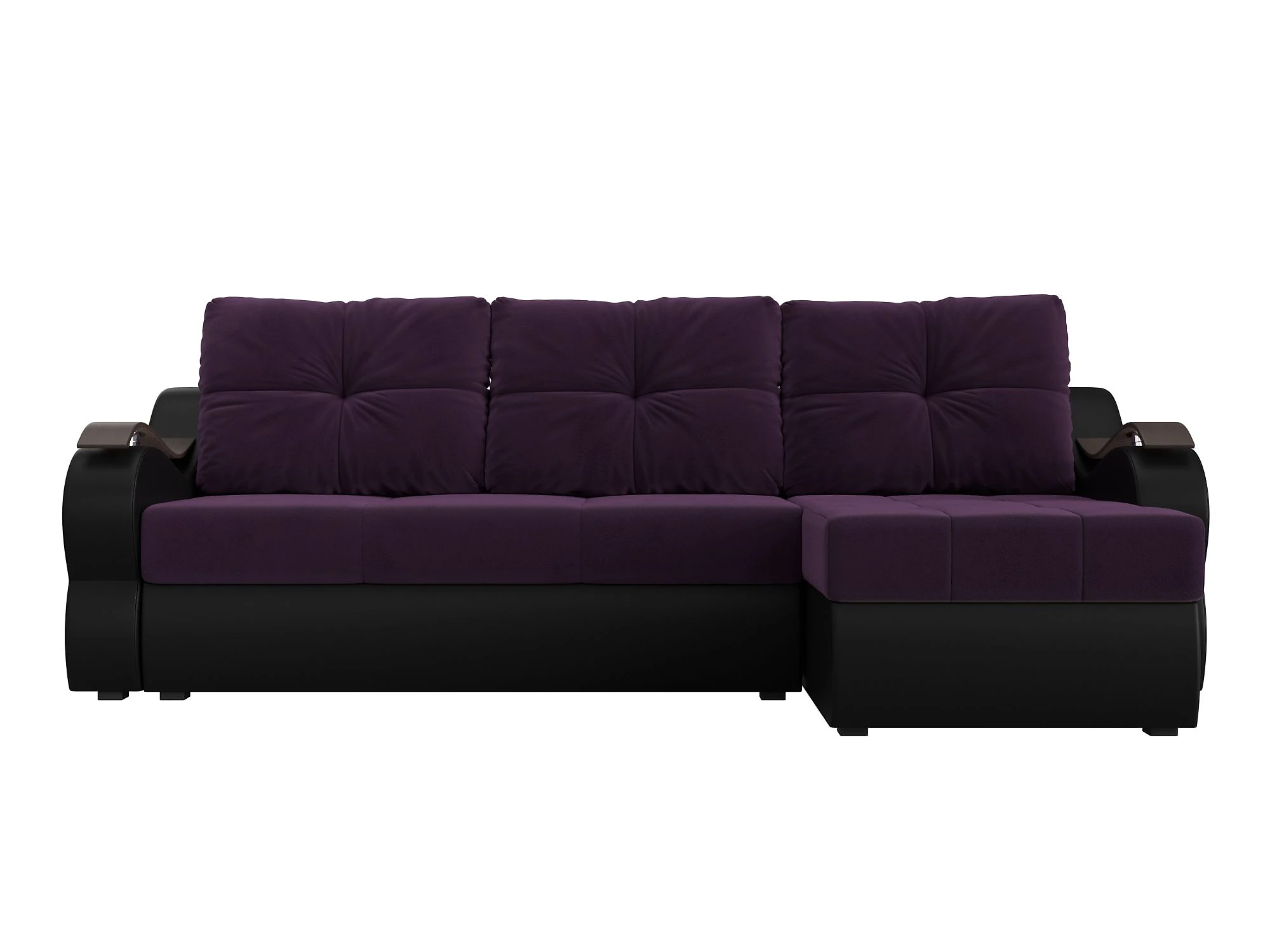 Угловой диван с ящиком для белья Меркурий Плюш Дизайн 1