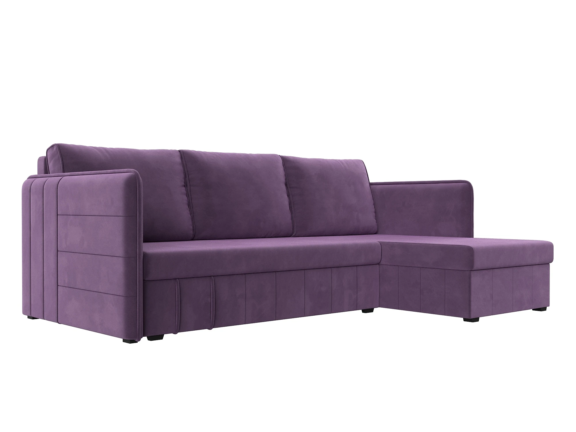 Угловой диван фиолетовый Слим Дизайн 6