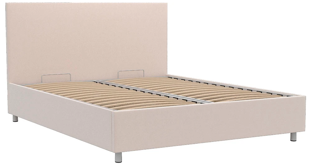 Кровать с ящиками для белья Белла 160х200 с бельевым ящиком Плюш Милк