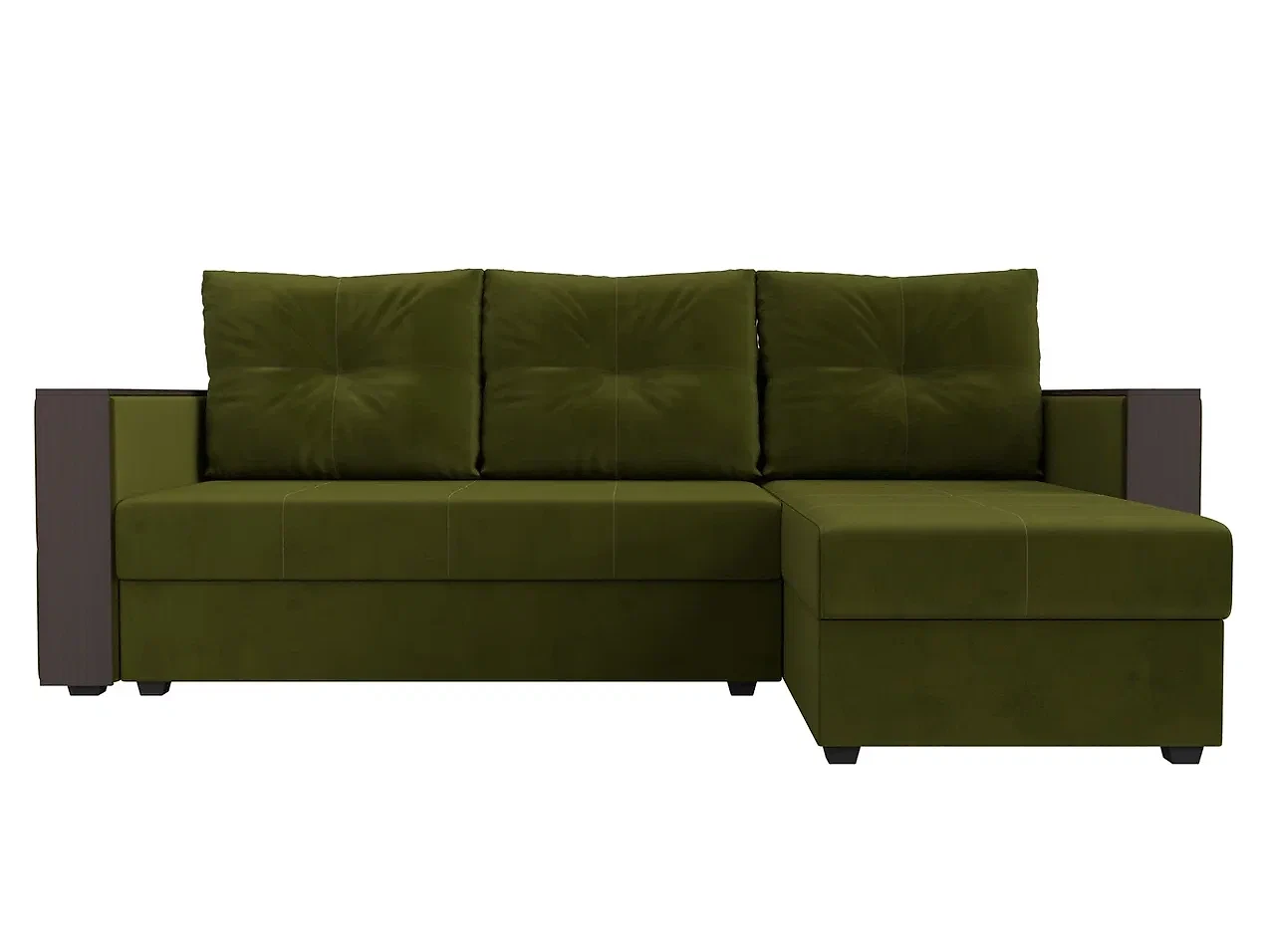 Зелёный угловой диван Валенсия Лайт Дизайн 4
