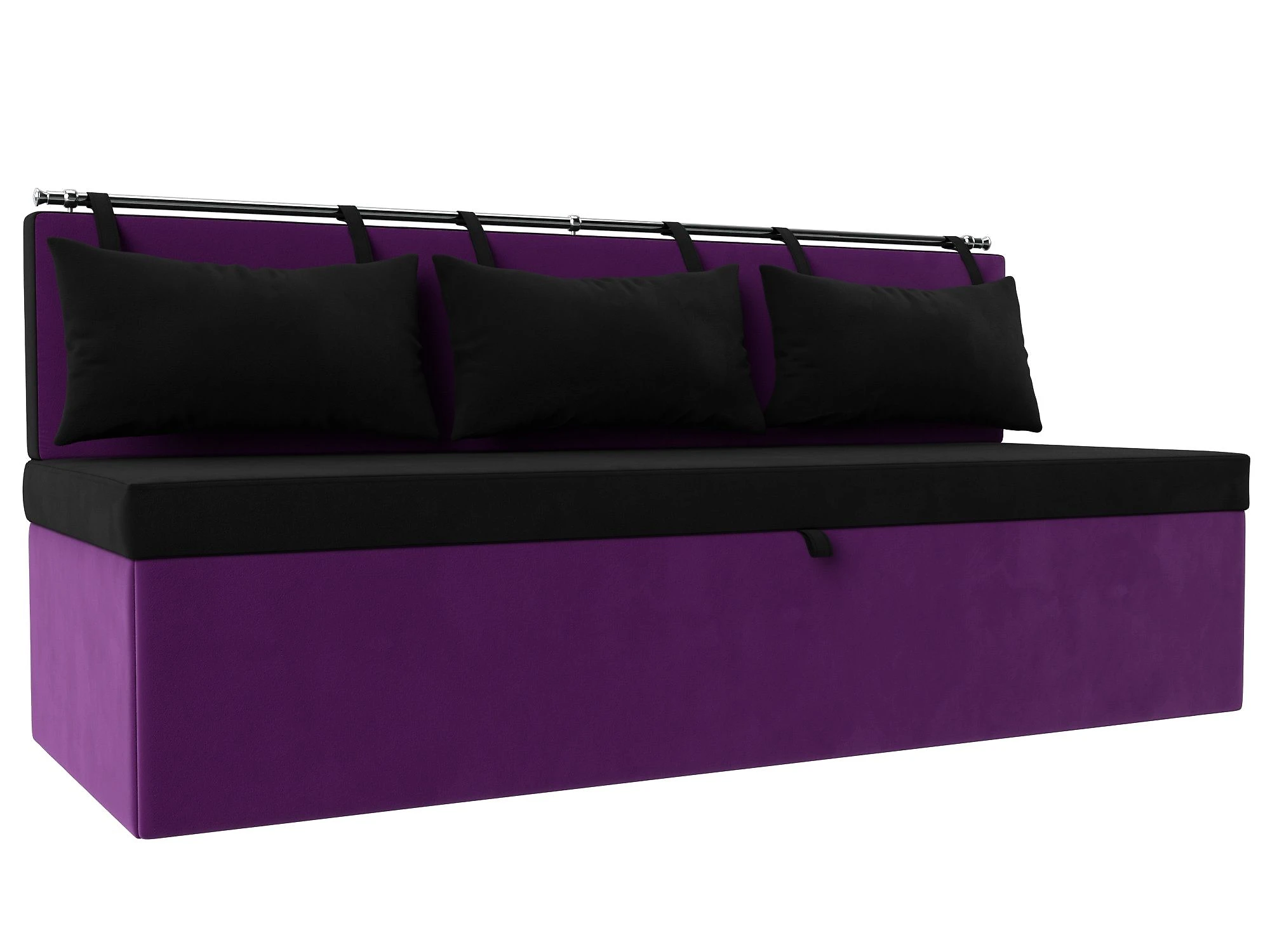 угловой диван на кухню Метро Вельвет Виолет