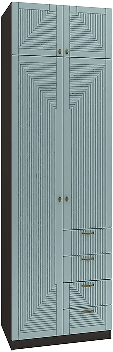 Чёрный распашной шкаф Фараон Д-11 Дизайн-3