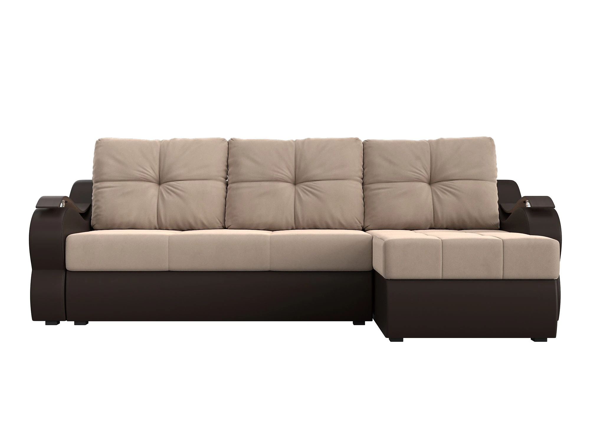 Угловой диван с подушками Меркурий Плюш Дизайн 5
