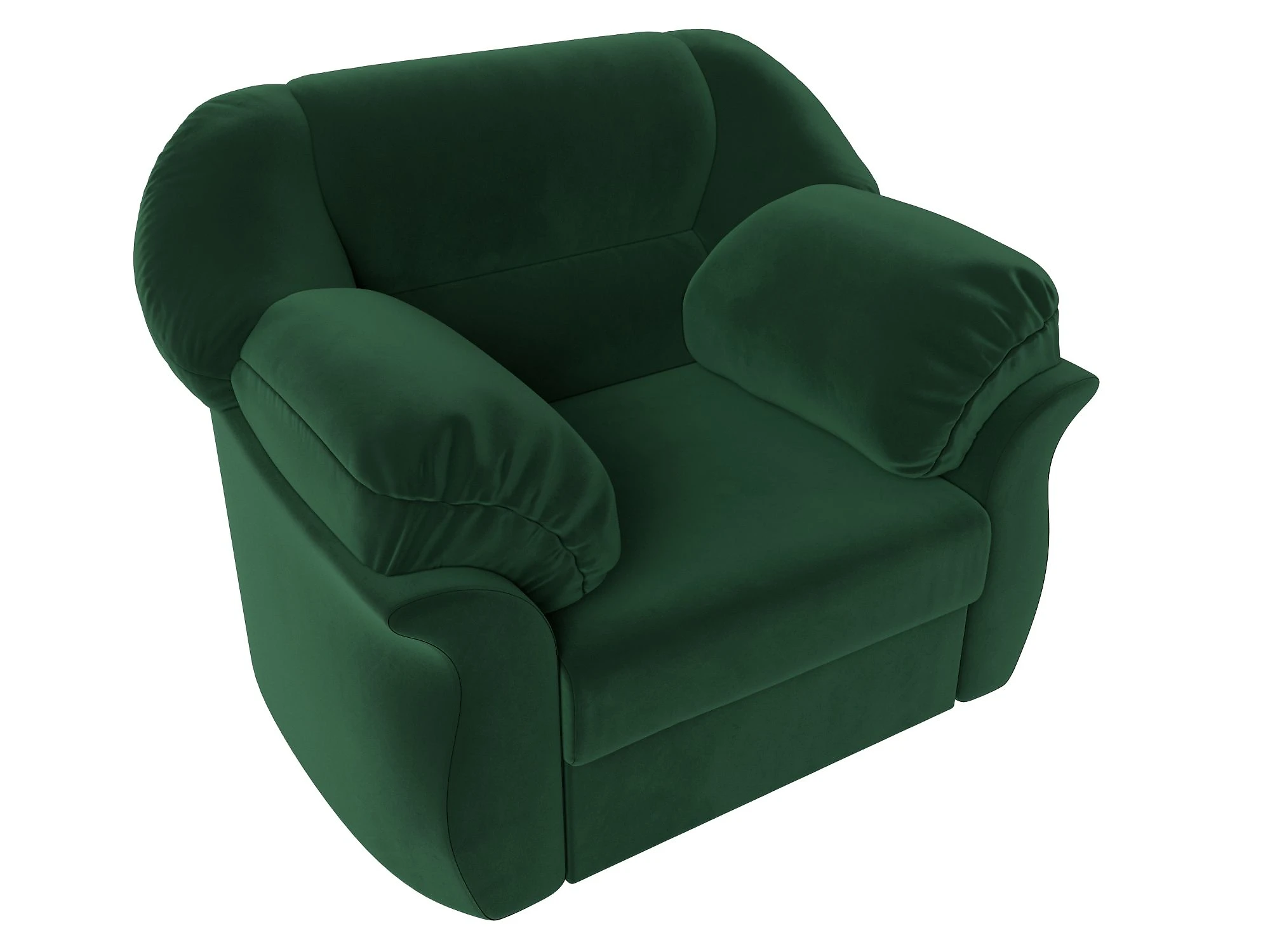 Зелёное кресло Карнелла Плюш Дизайн 23