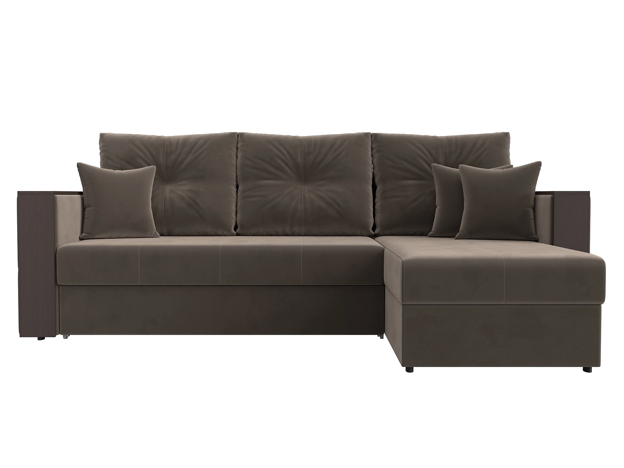 Угловой диван из ткани антикоготь Валенсия Плюш Дизайн 5