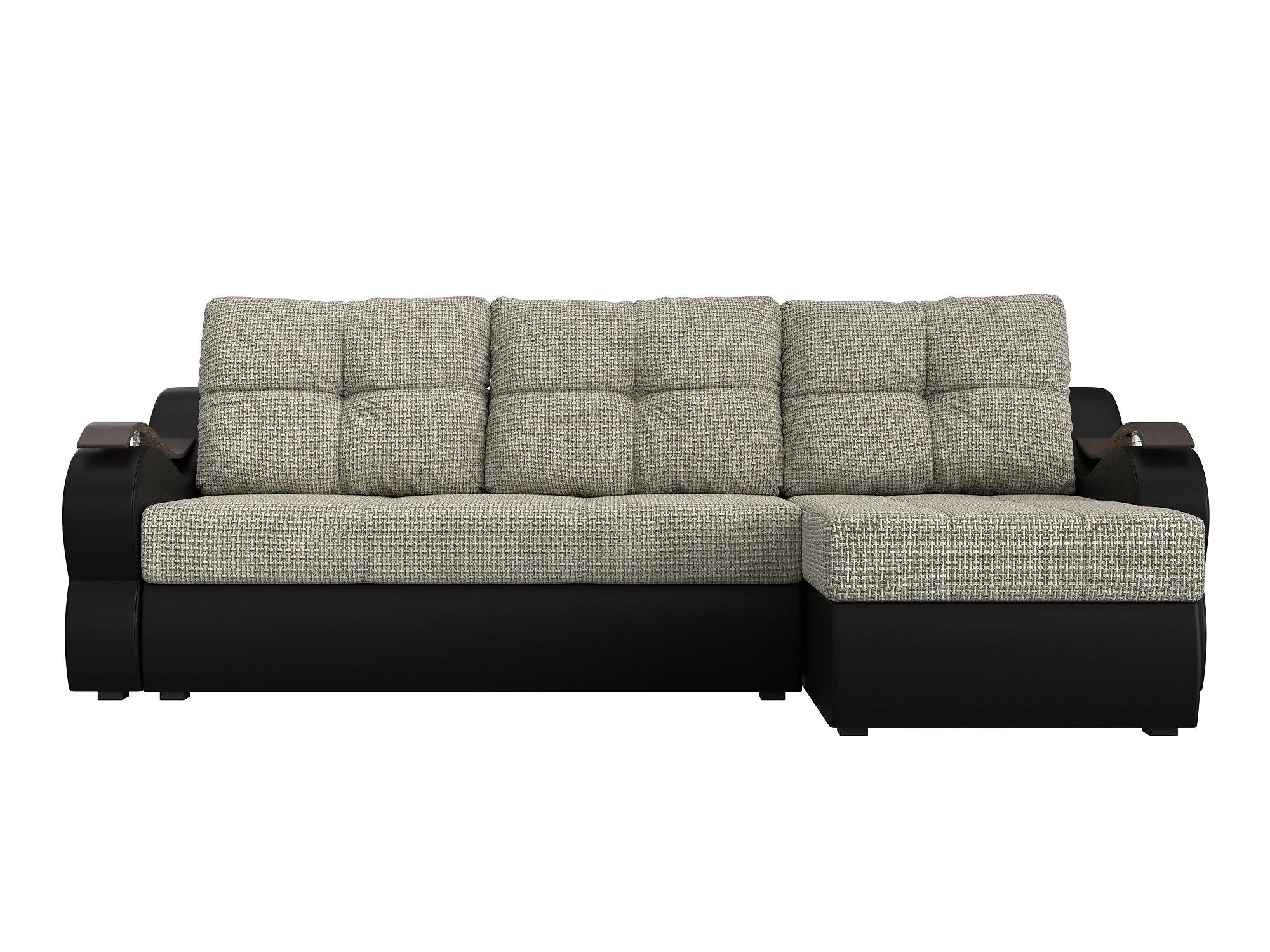 Чёрный угловой диван Меркурий Дизайн 16