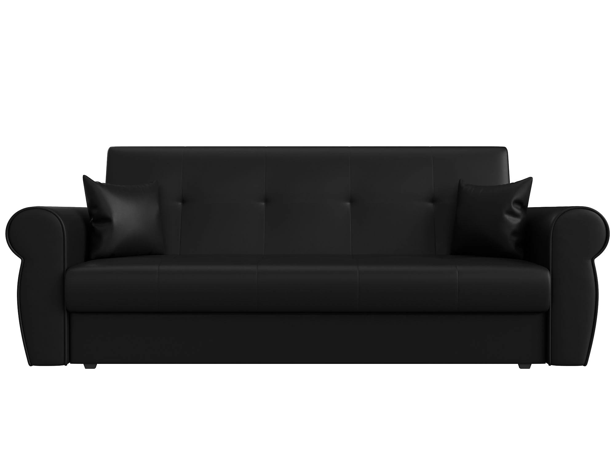 Прямой кожаный диван Лига-019 Дизайн 27 книжка