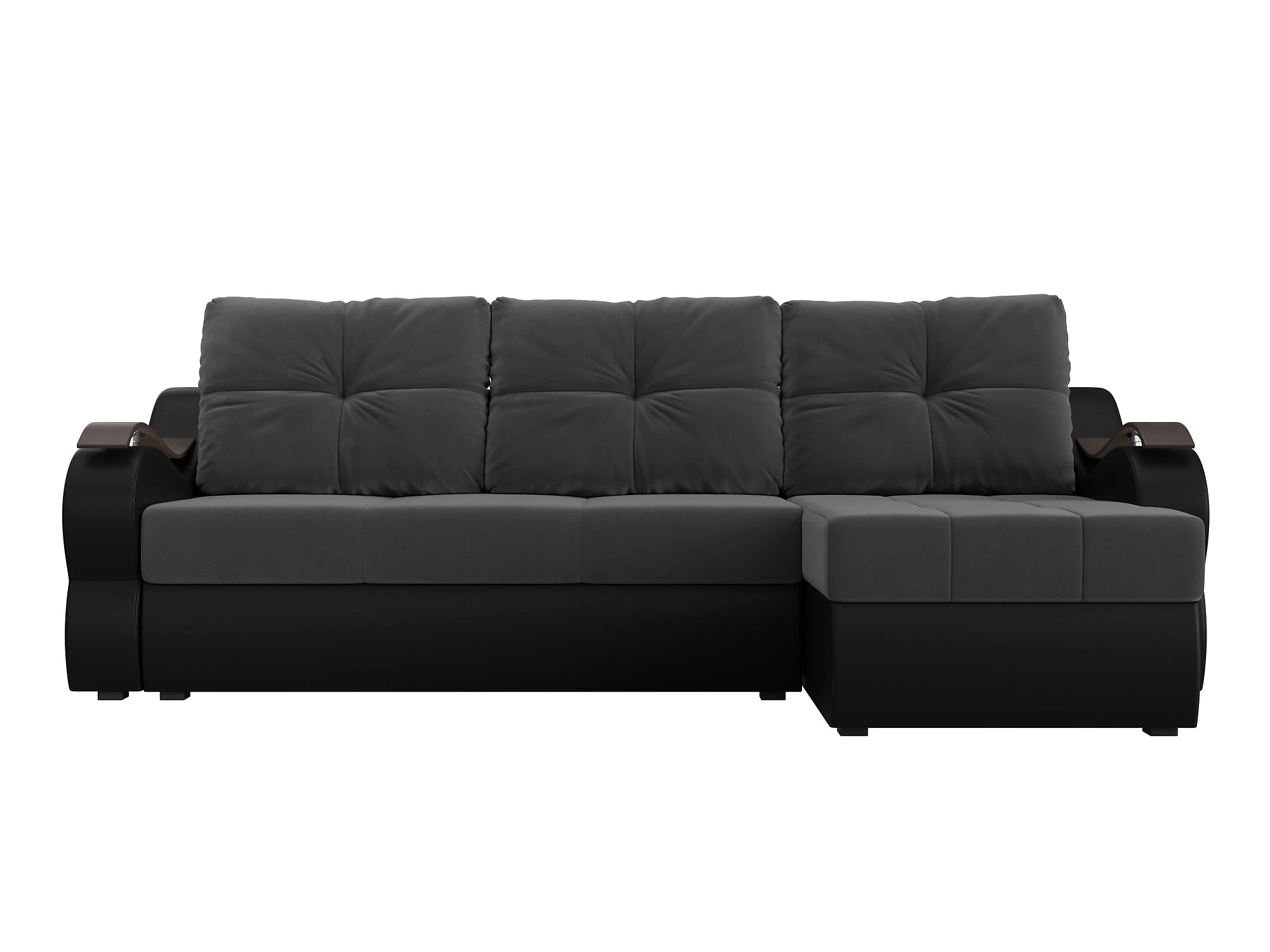 Угловой диван с ящиком для белья Меркурий Плюш Дизайн 6