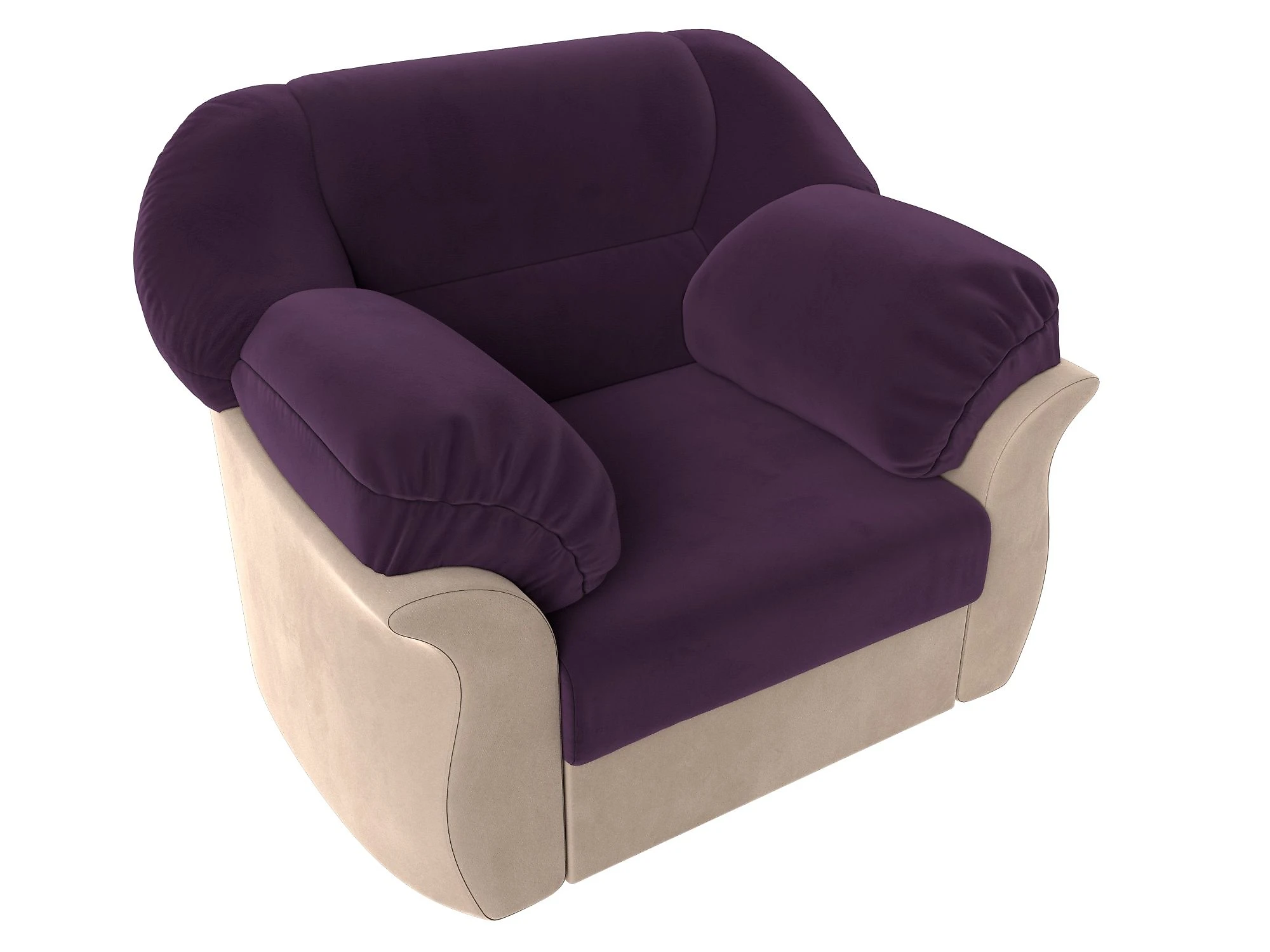 Фиолетовое кресло Карнелла Плюш Дизайн 19