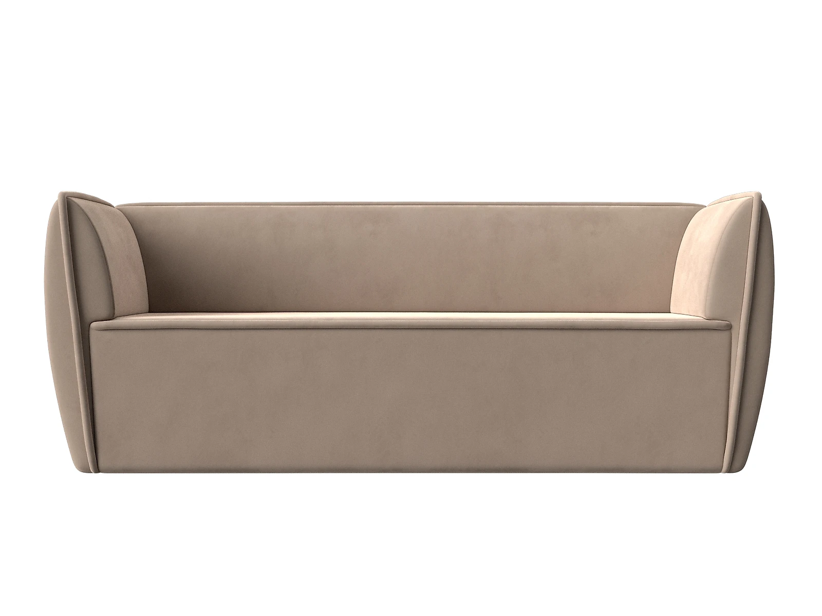 Узкий прямой диван Бергамо-3 Плюш Дизайн 1