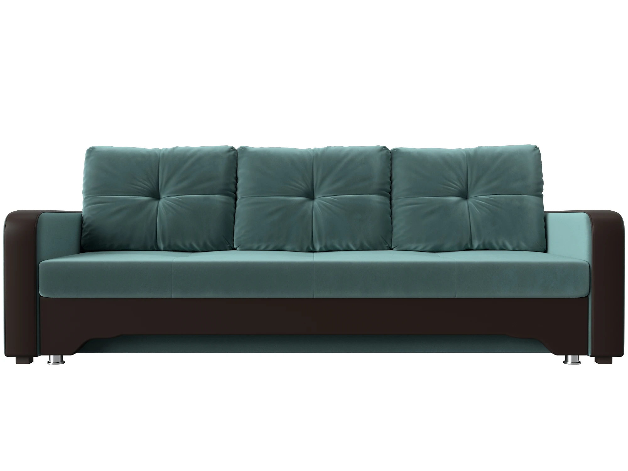 Тканевый прямой диван Ник-3 Плюш Дизайн 2
