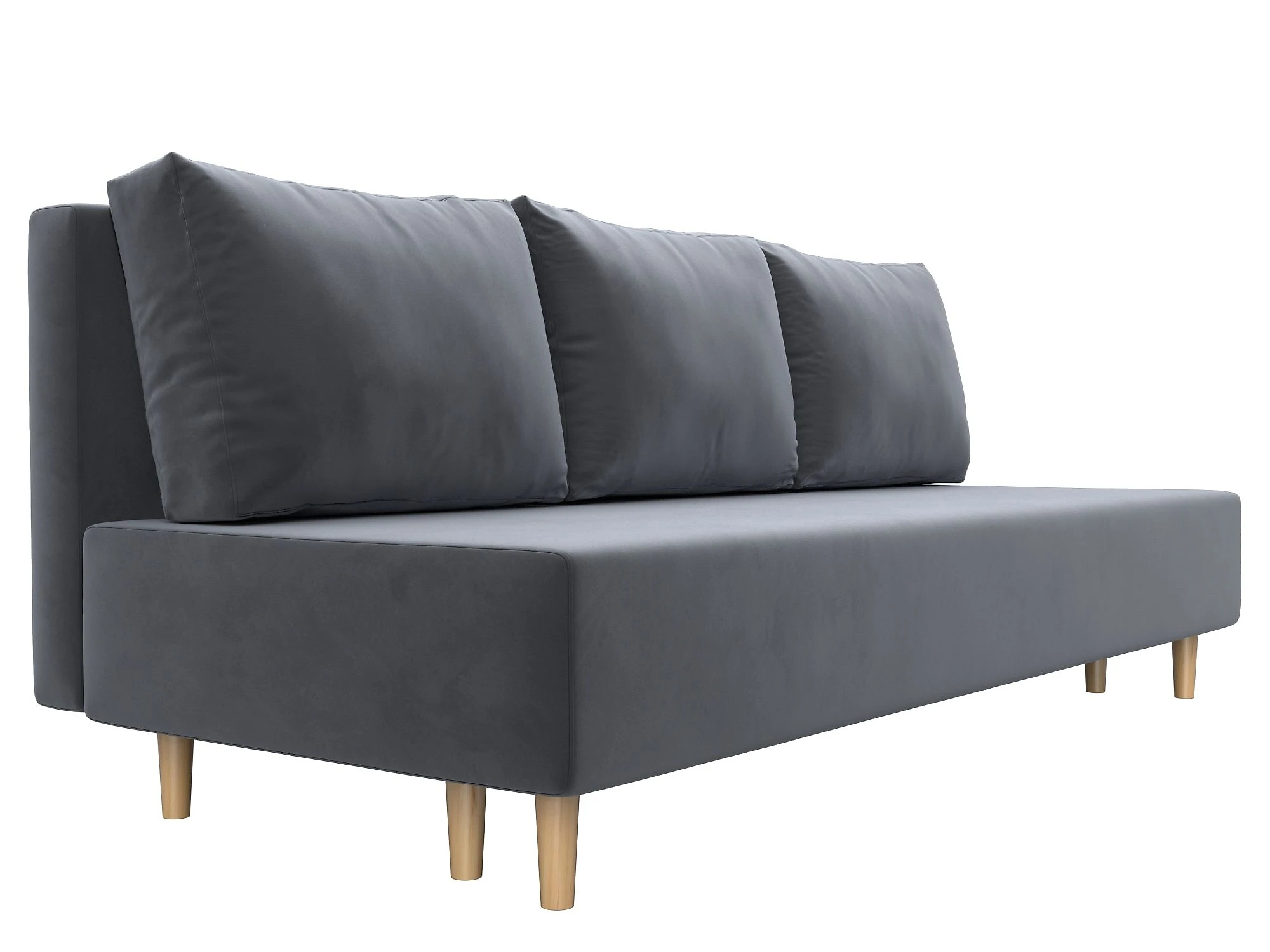 Прямой диван из велюра  Лига-033 Плюш Дизайн 5