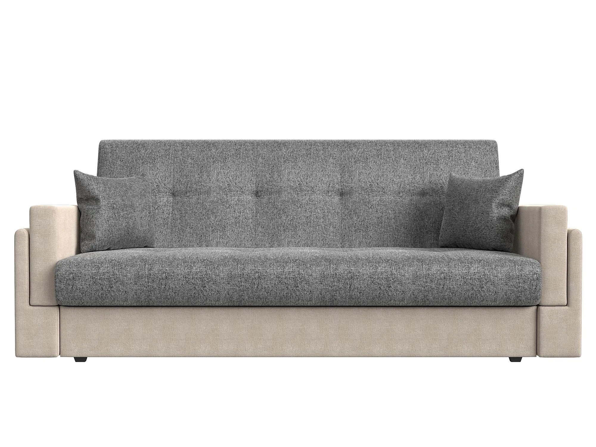 Прямой диван серого цвета Лига-015 Кантри Дизайн 6 книжка