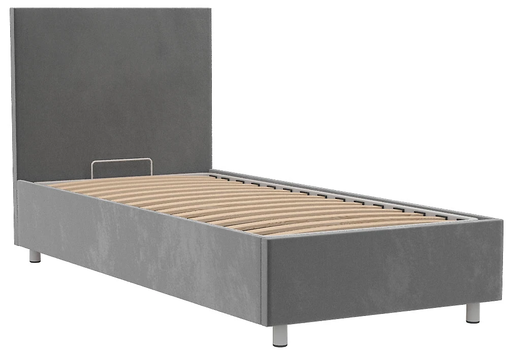 Раскладная кровать  Белла 90х200 с бельевым ящиком Плюш Лайт Грей