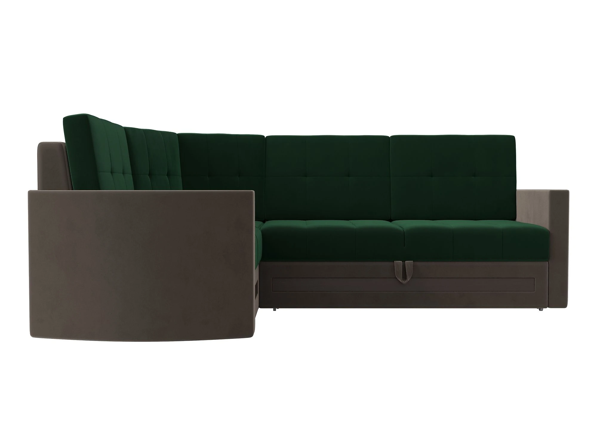 Угловой диван из велюра Белла Плюш Дизайн 8