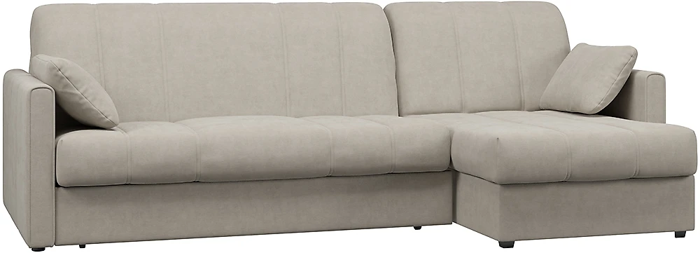 Угловой диван с независимым пружинным блоком Доминик Плюш Крем