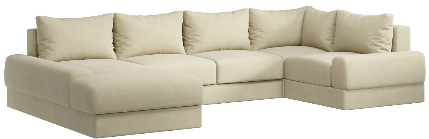 Бежевый угловой диван Ариети-П Дизайн 5