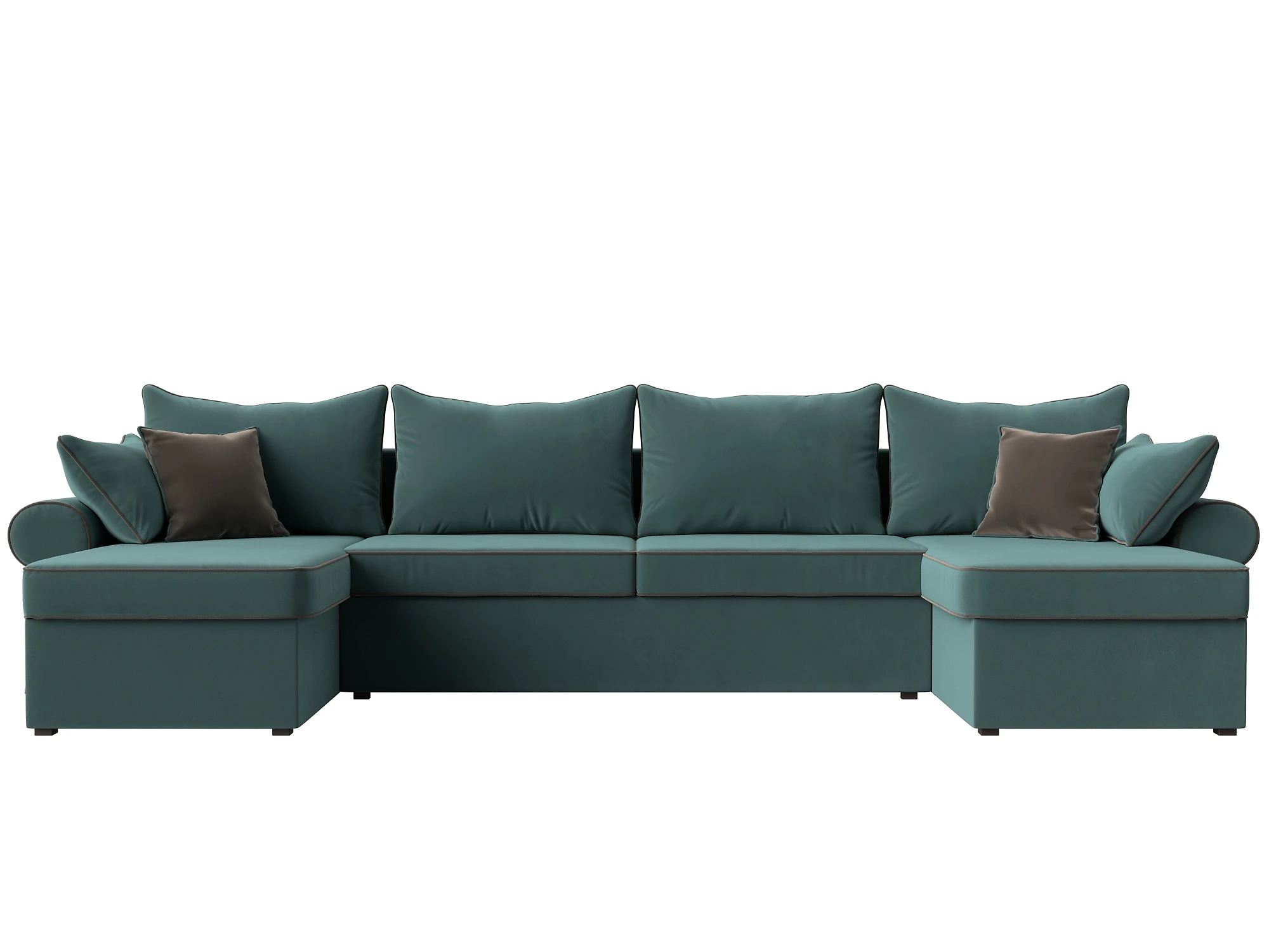 Угловой диван из ткани антикоготь Элис-П Плюш Дизайн 7