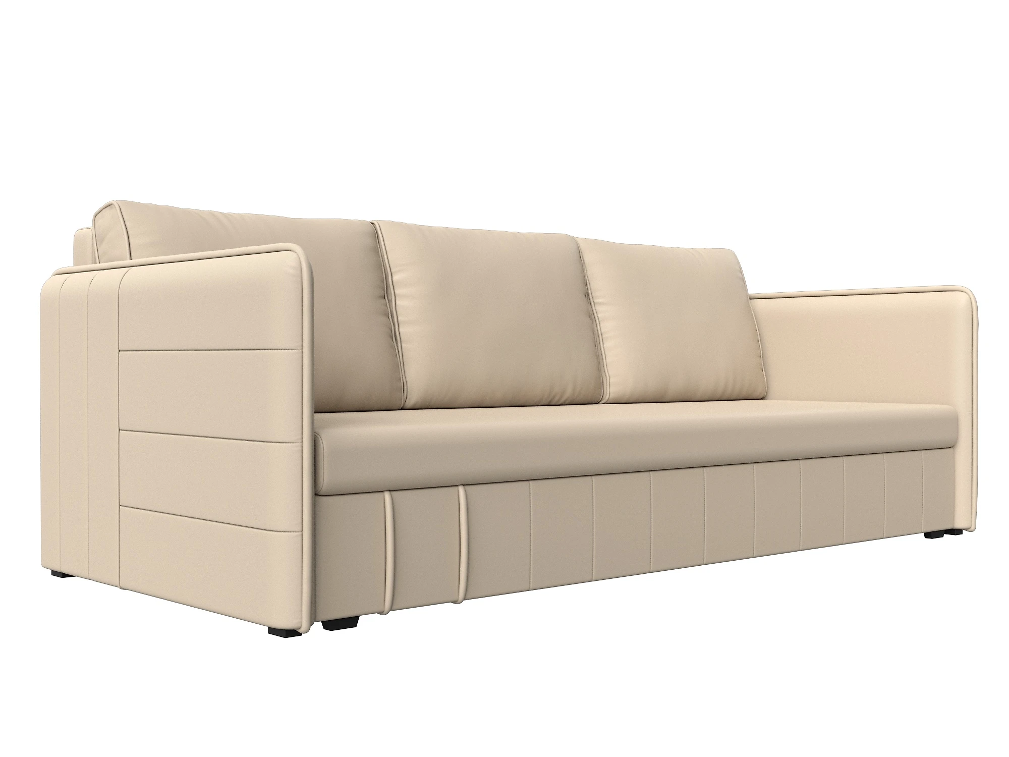 Прямой кожаный диван Слим Дизайн 12