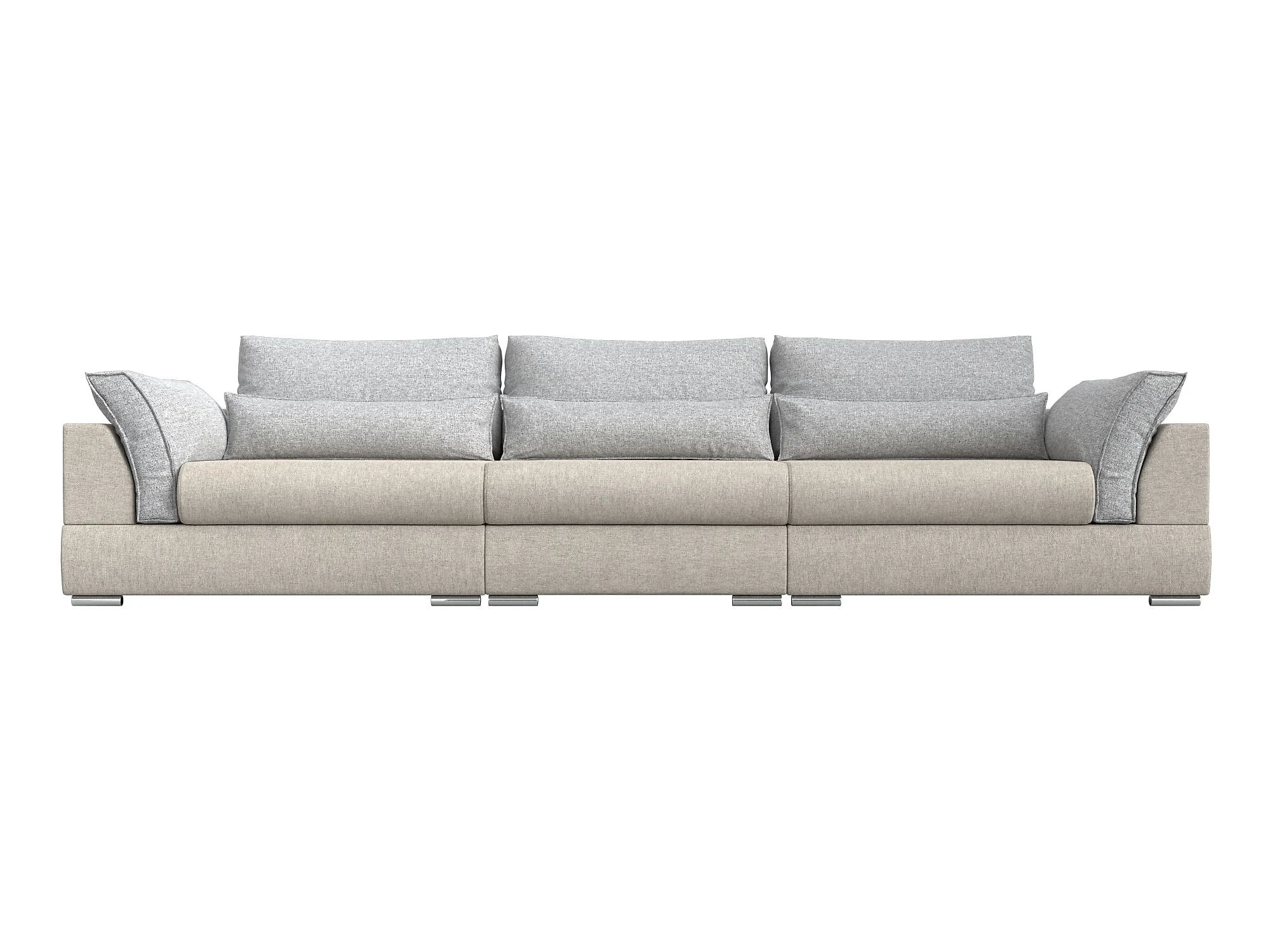 Прямой диван серого цвета Пекин Лонг Кантри Дизайн 3