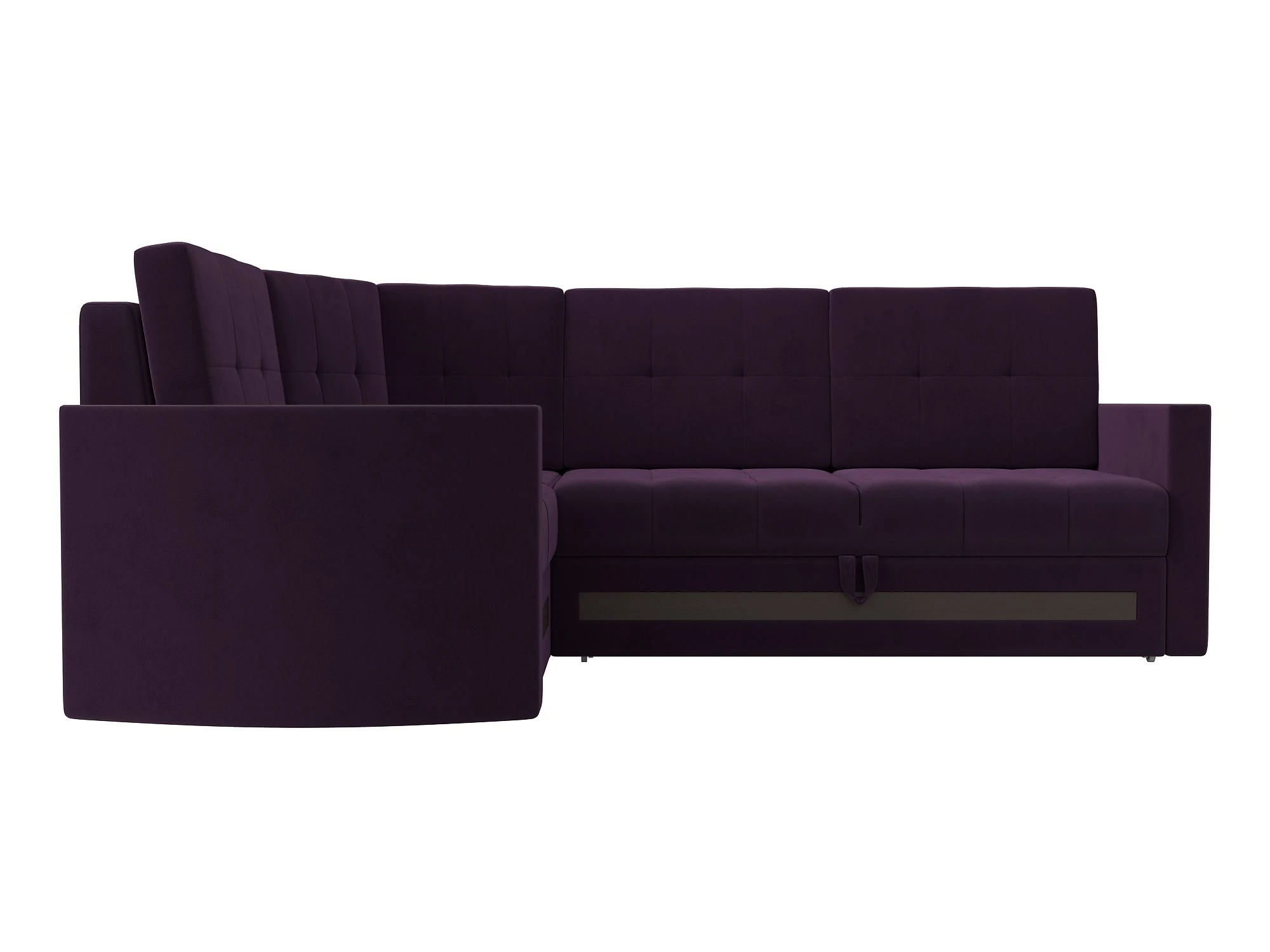 Угловой диван из велюра Белла Плюш Дизайн 13
