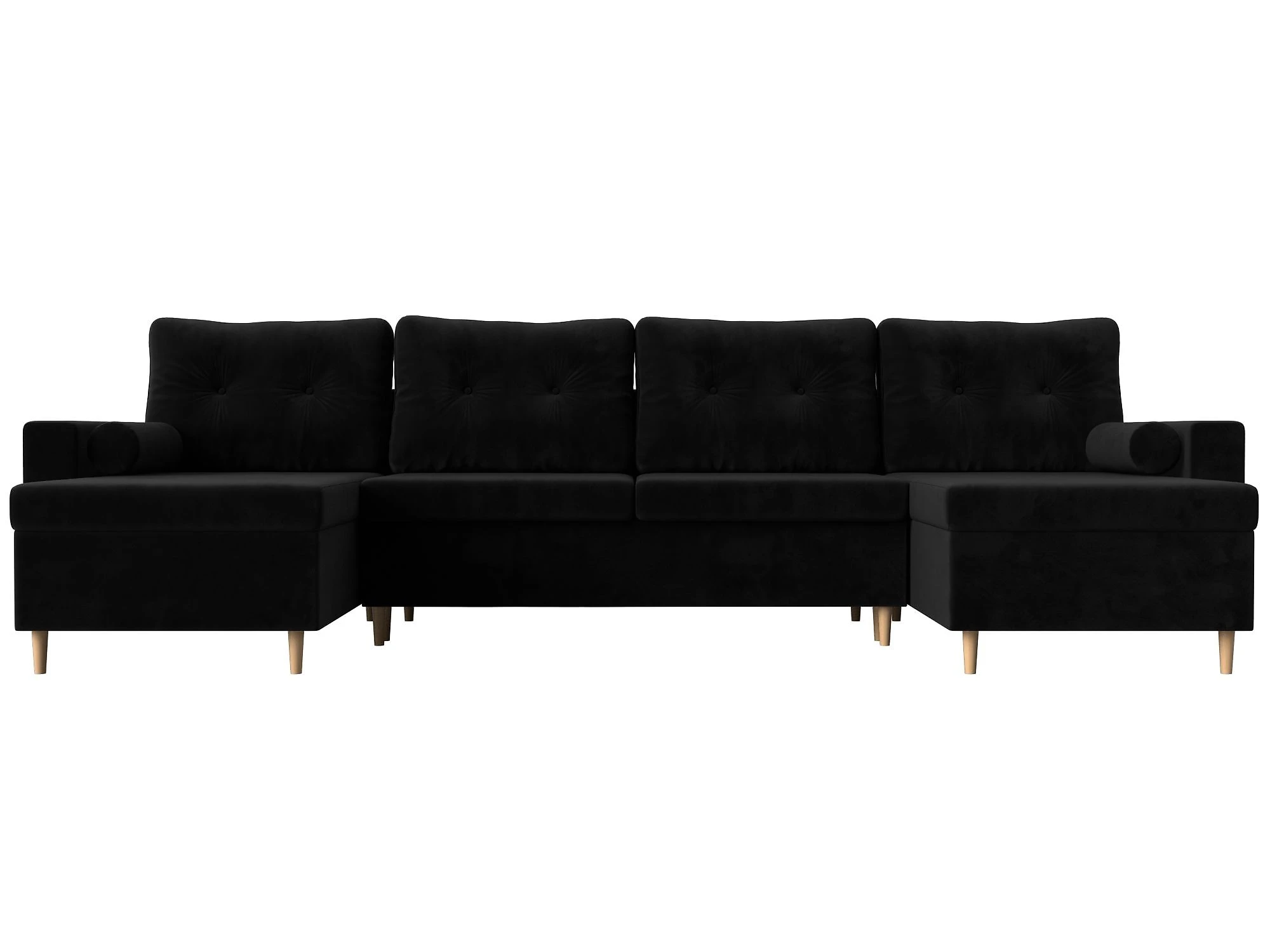 Модульный диван с оттоманкой  Белфаст-П Плюш Дизайн 7