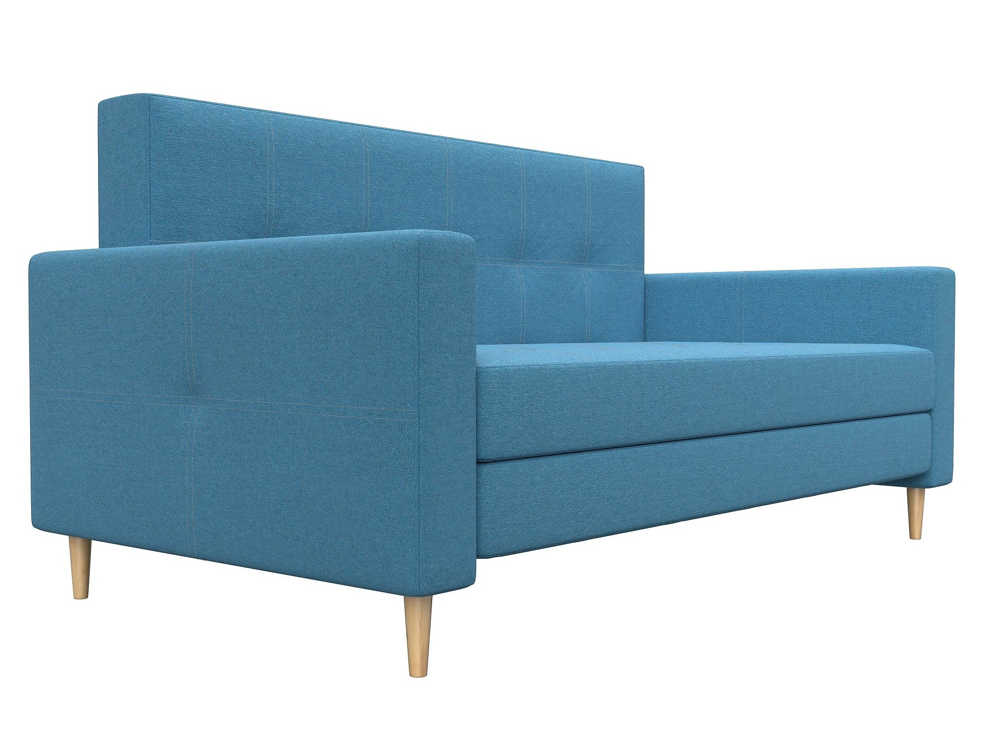 Синий прямой диван Лига-038 Дизайн 4