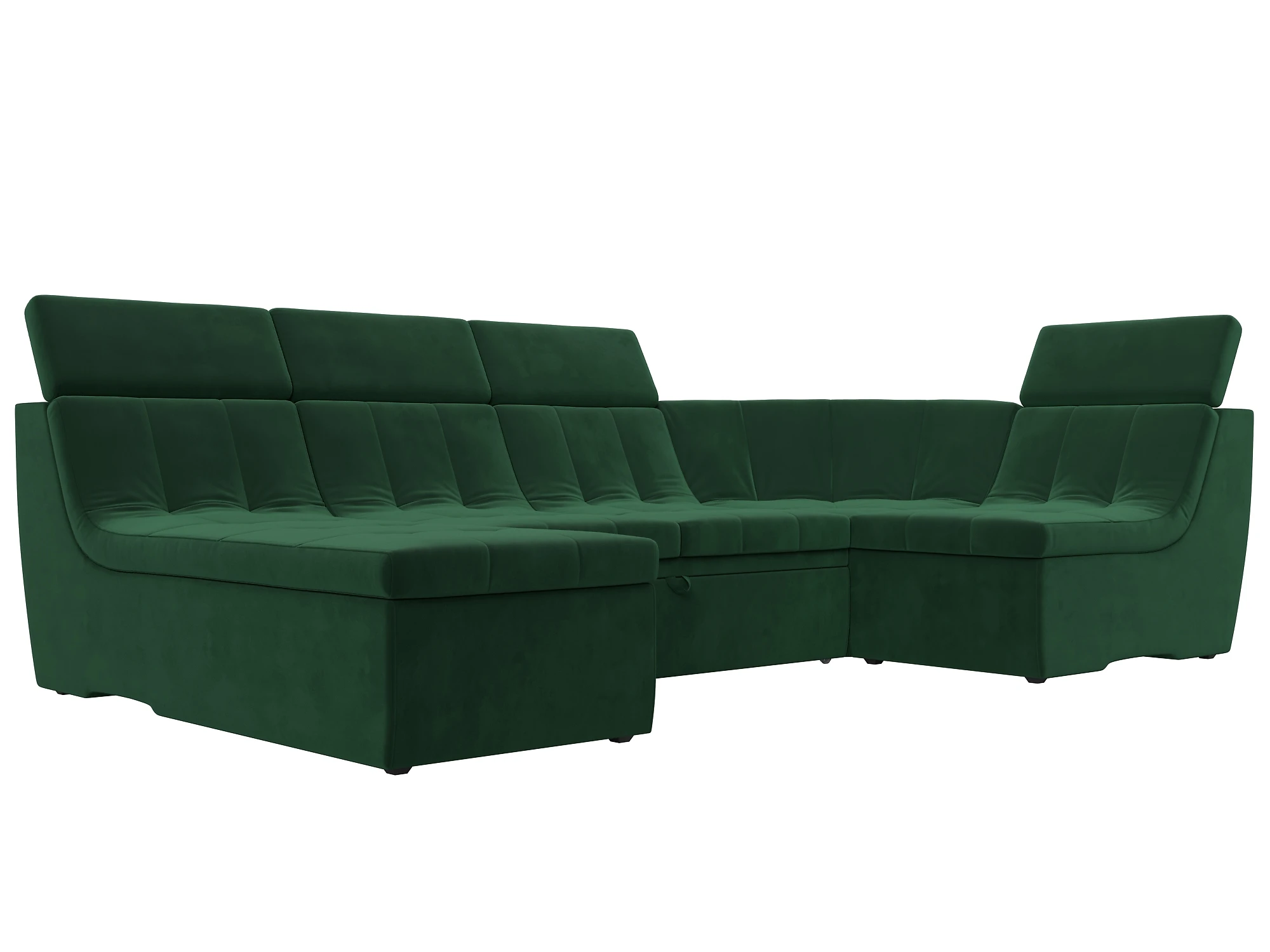 Модульный диван из велюра  Холидей Люкс-П Плюш Дизайн 4