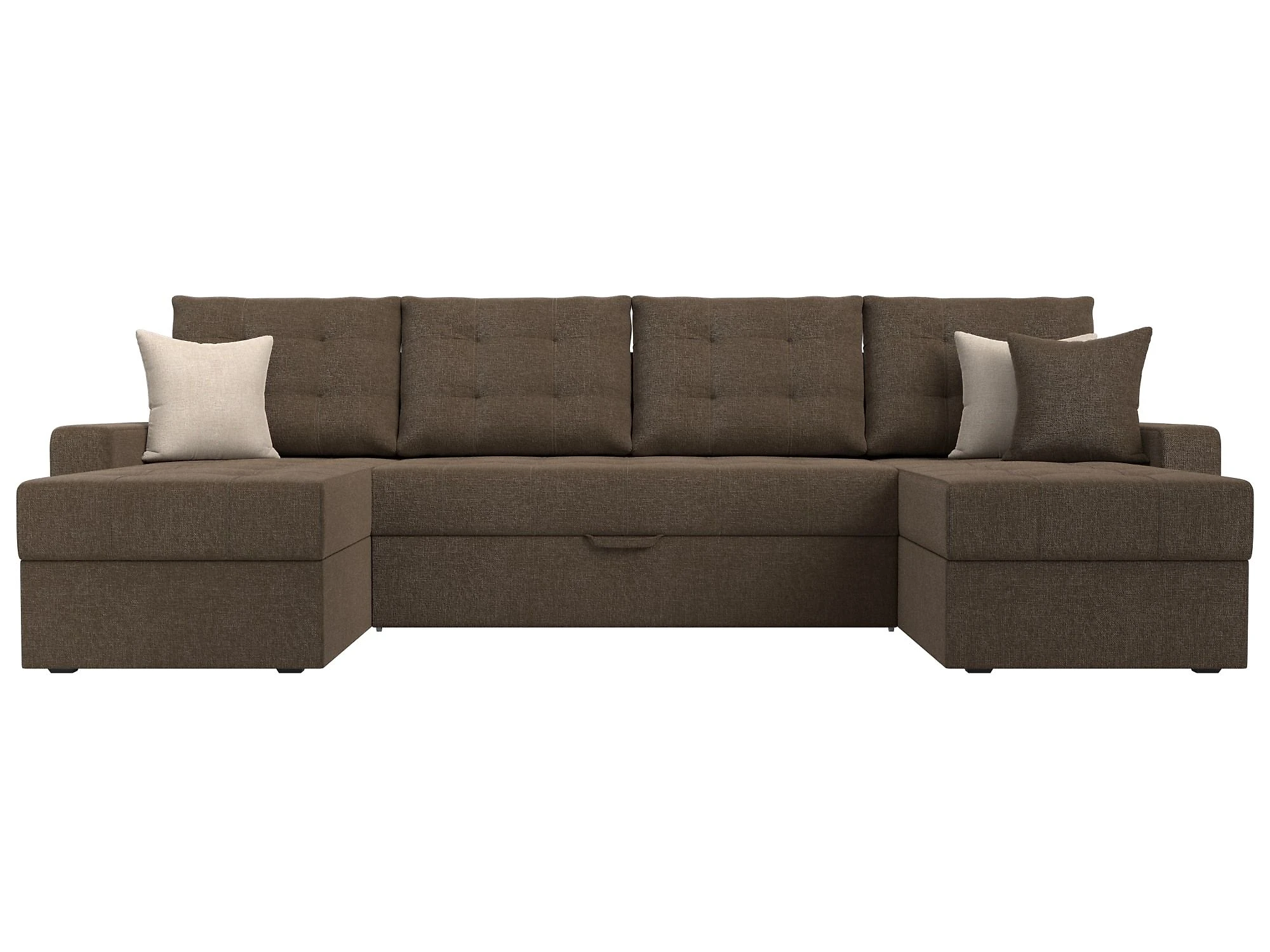 Модульный диван с оттоманкой  Ливерпуль-П Кантри Браун