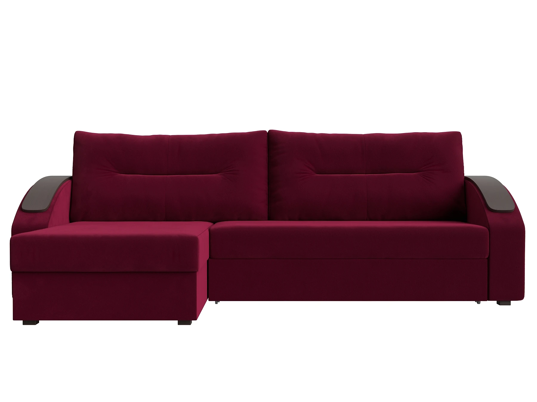 Угловой диван для дачи Канзас Плюш Бордо