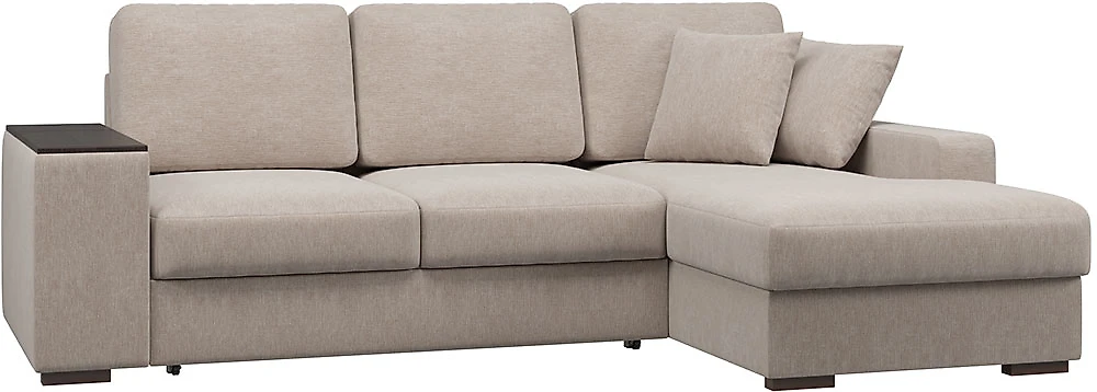 Угловой диван с независимым пружинным блоком Уильям Крем