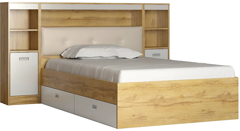 Односпальная кровать Виктория-5-120 Дизайн-1