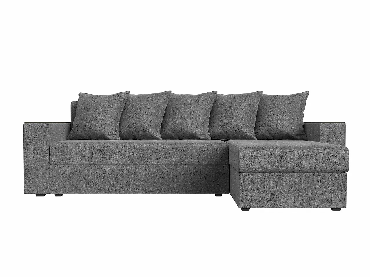 Угловой диван с правым углом Дубай Лайт Кантри Грей