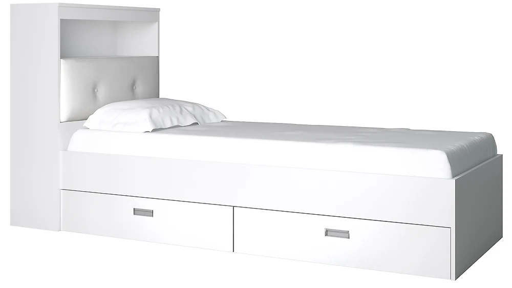 Кровать с мягкой спинкой Виктория-3-80 Дизайн-2