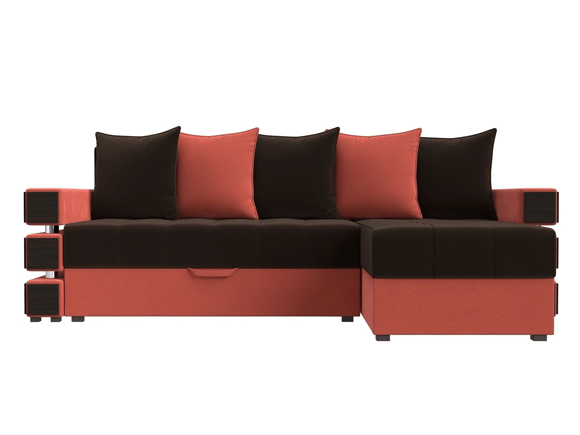 Угловой диван красный Венеция Дизайн 21