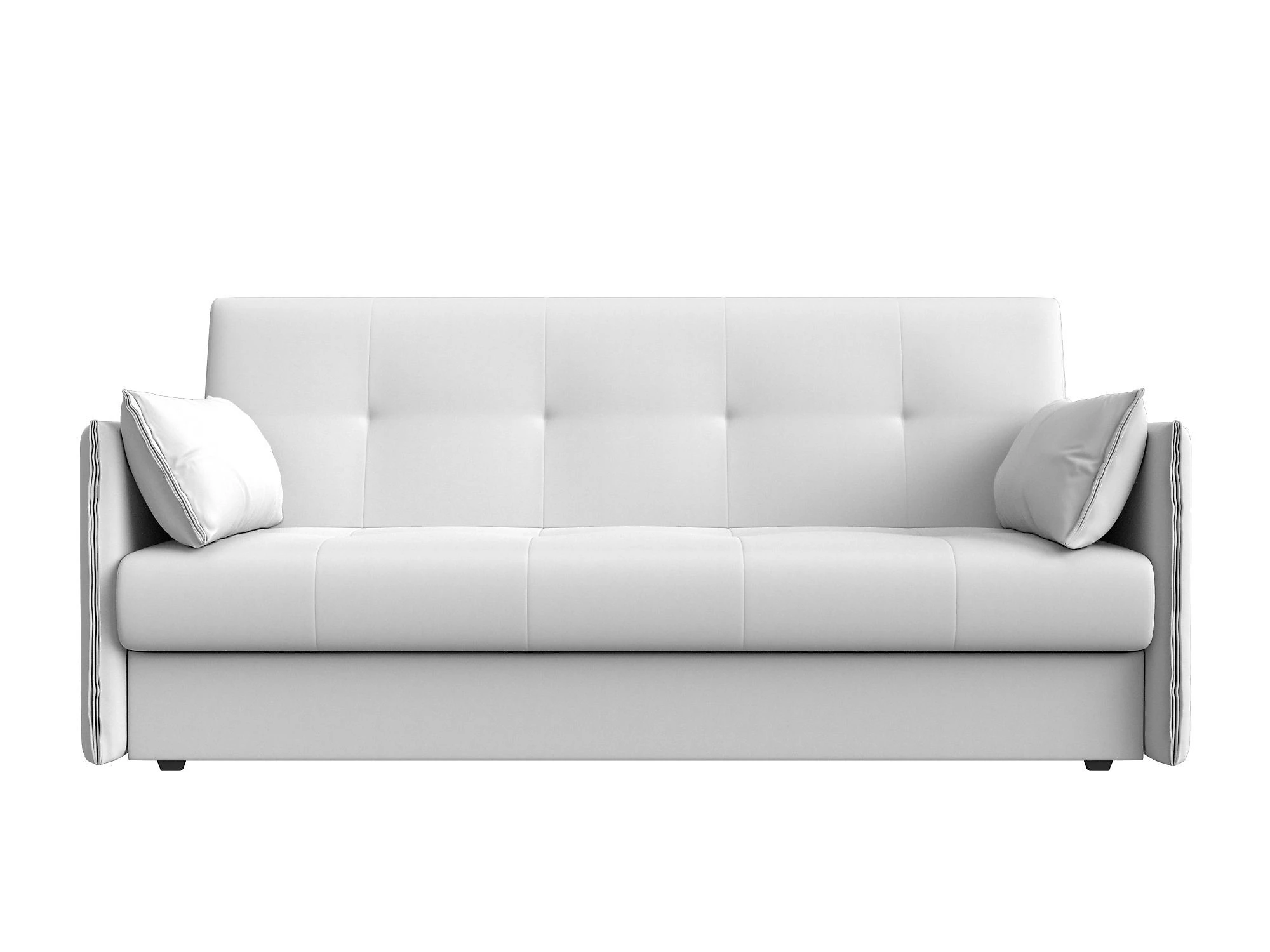 Белый прямой диван Лига-018 Дизайн 30 книжка