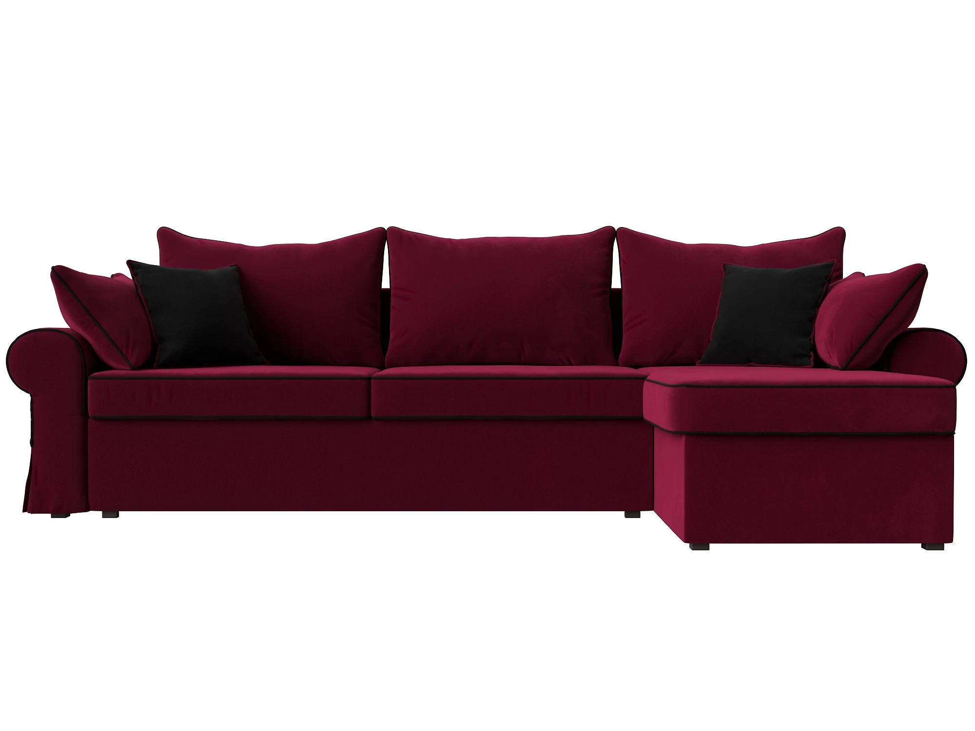 Угловой диван красный Элис Дизайн 8
