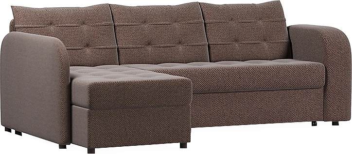 Угловой диван с ящиком для белья Беллано Браун