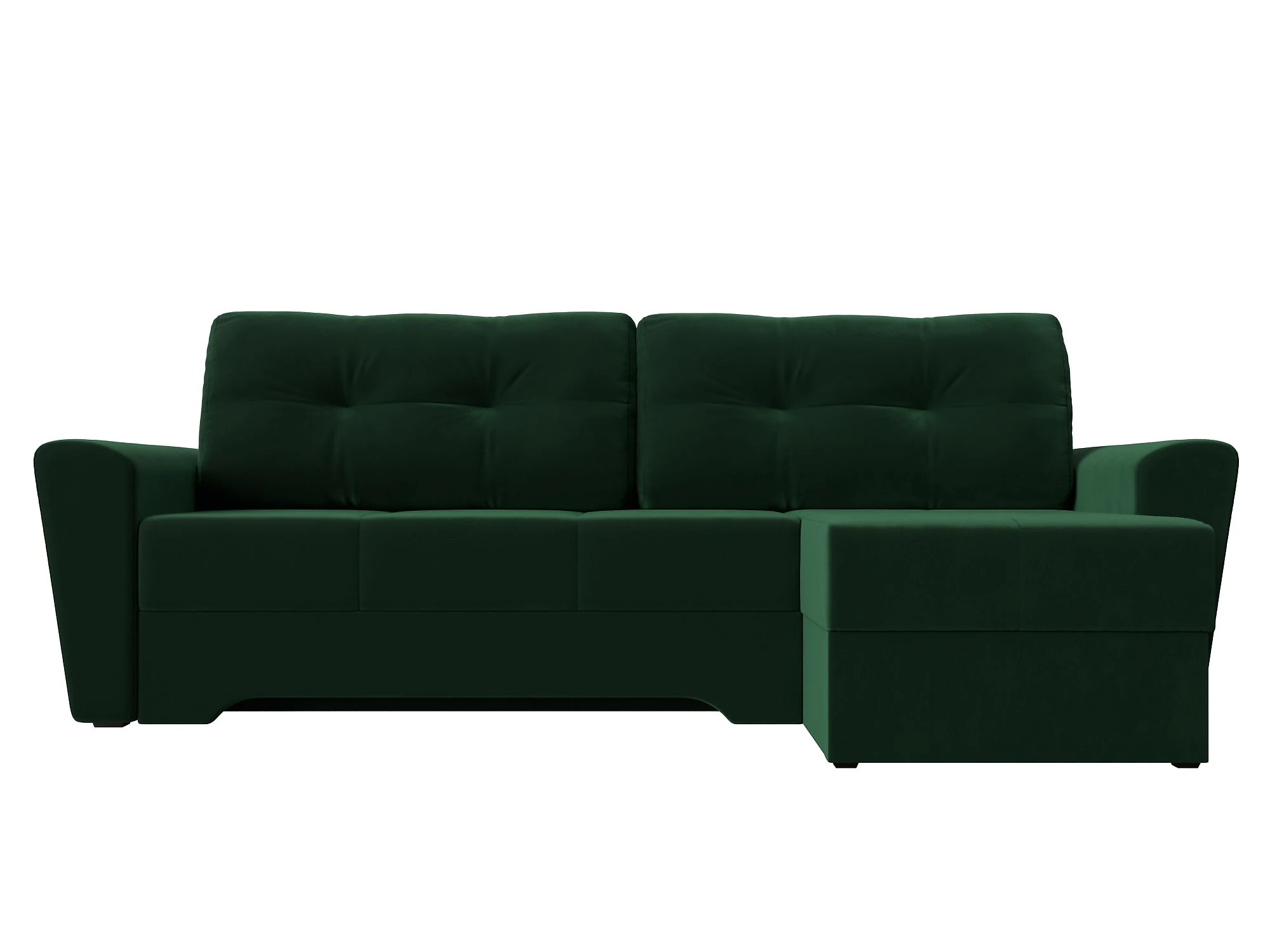 Зелёный угловой диван Амстердам Плюш Дизайн 3