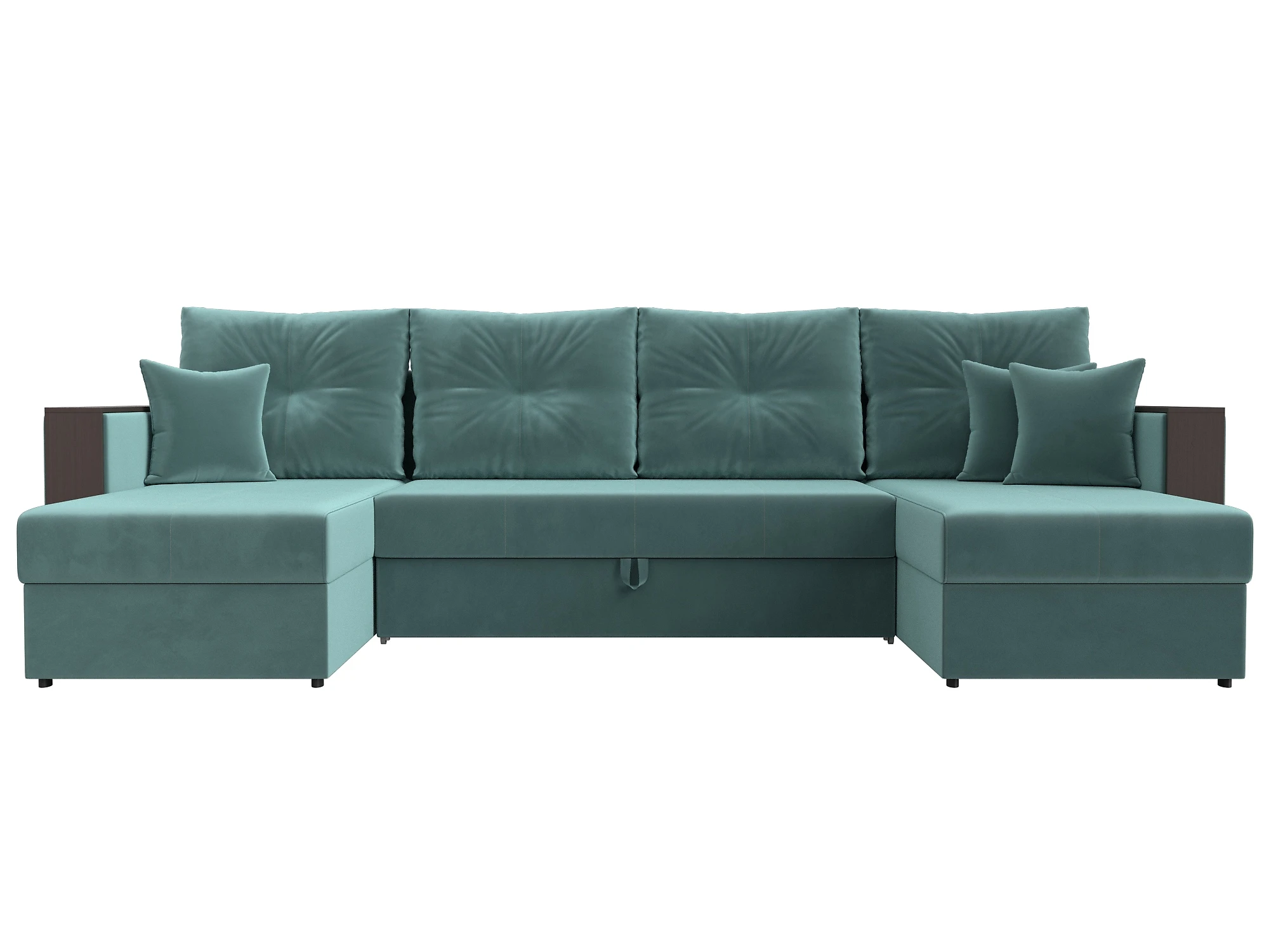 Угловой диван из велюра Валенсия-П Плюш Дизайн 2