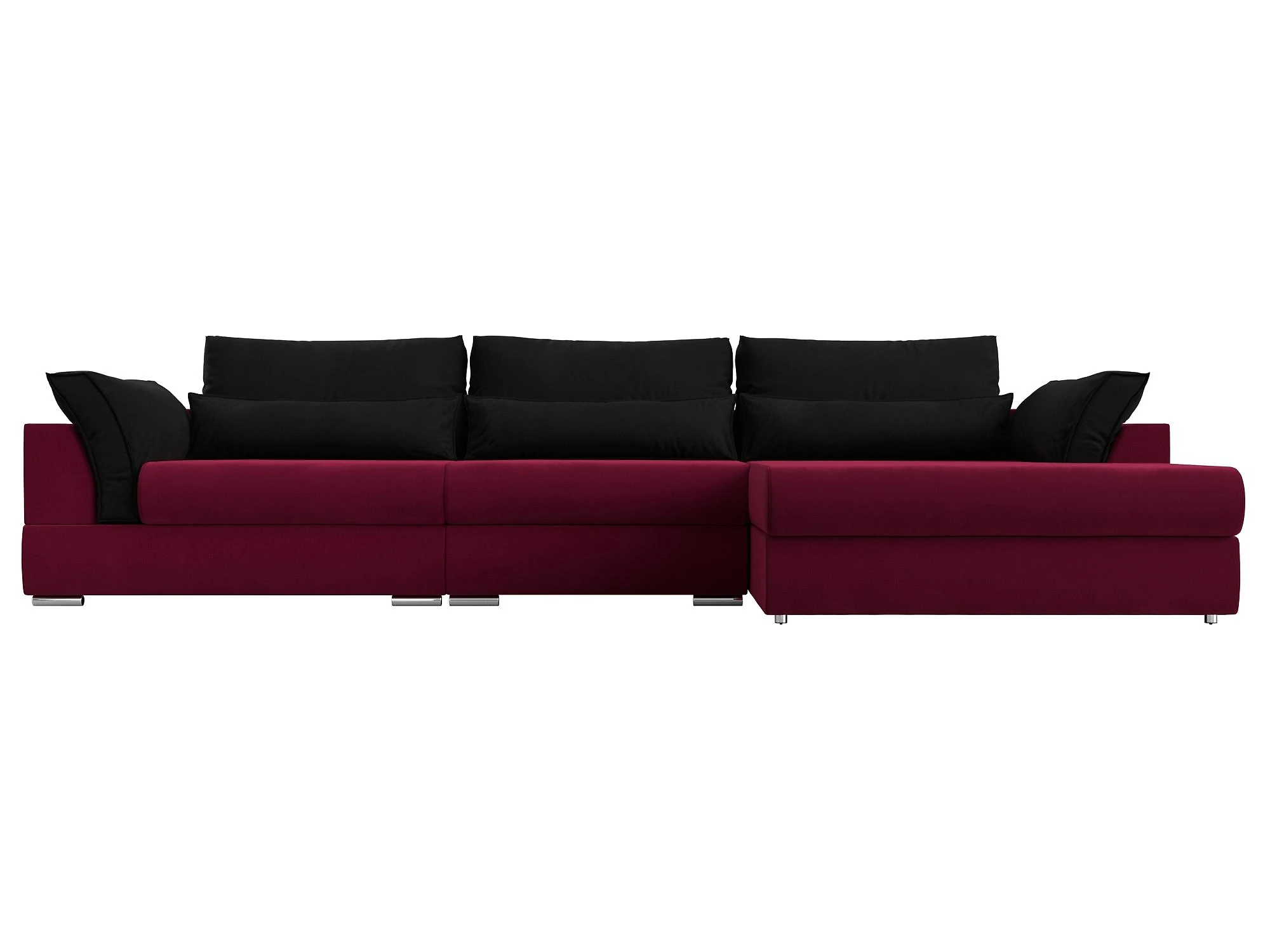 Угловой диван черно-белый Пекин Лонг Дизайн 14
