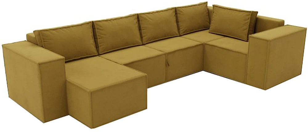 Модульный диван с оттоманкой  Лофт П-образный Еллоу