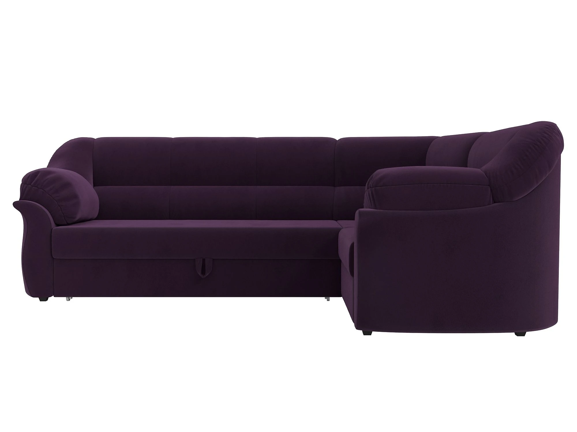 Угловой диван без подушек Карнелла Плюш Дизайн 20