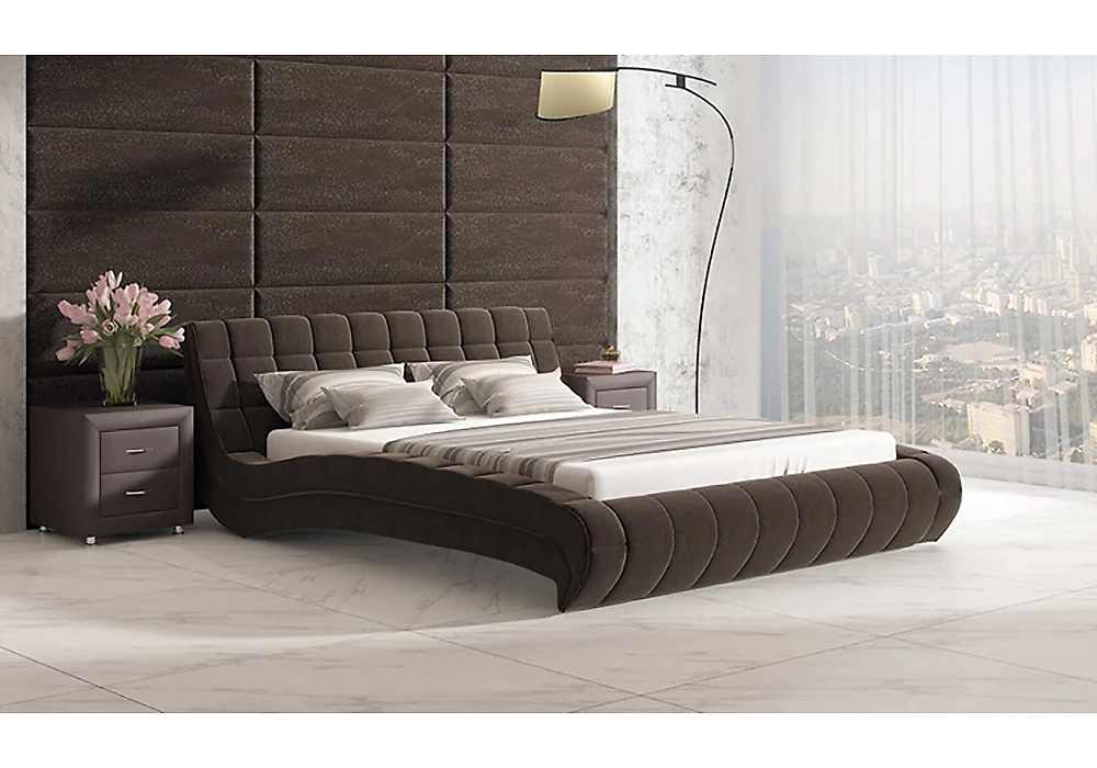 Современная двуспальная кровать Milano-1