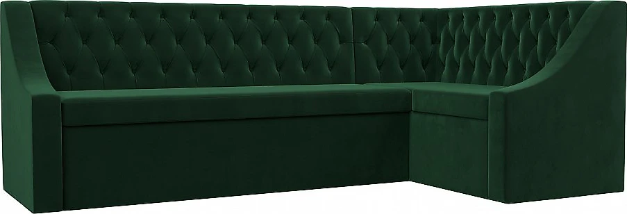 диван с антивандальным покрытием Мерлин Велюр Грин угловой
