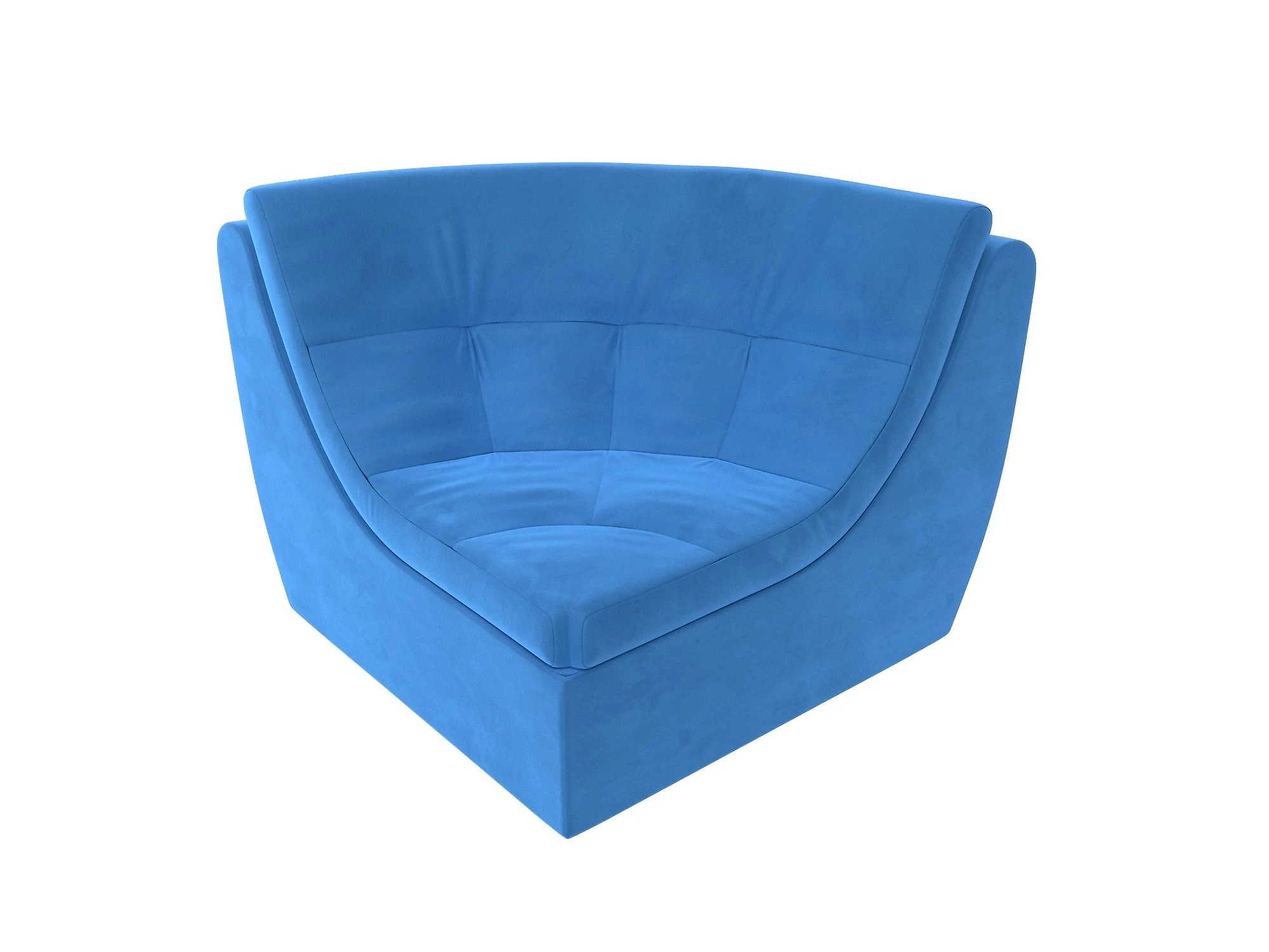  голубое кресло  Холидей Плюш угловое Дизайн 6