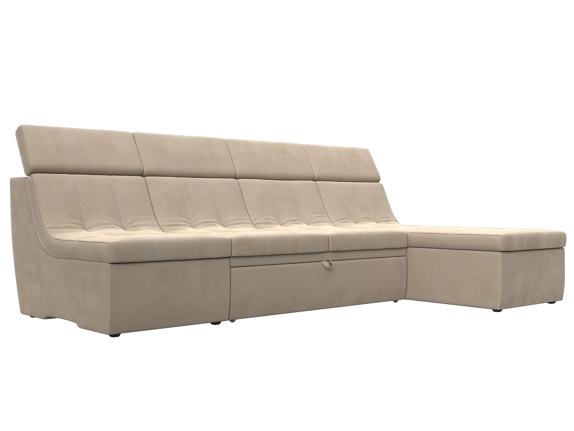Угловой диван из ткани антикоготь Холидей Люкс Плюш Дизайн 1